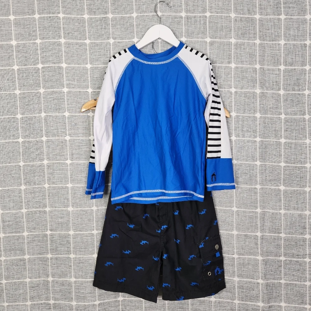 Cabana Life Shark Rash Guard Set